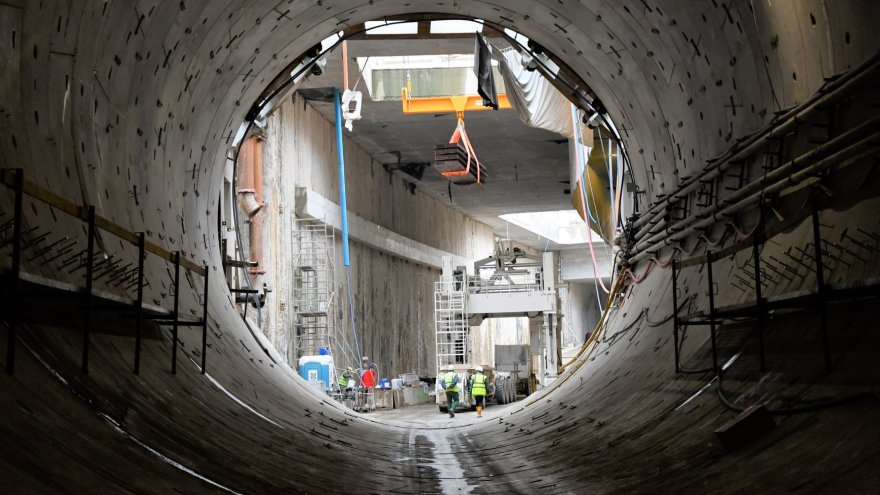 Fot. Świnoujście. Budowa tunelu pod Świną