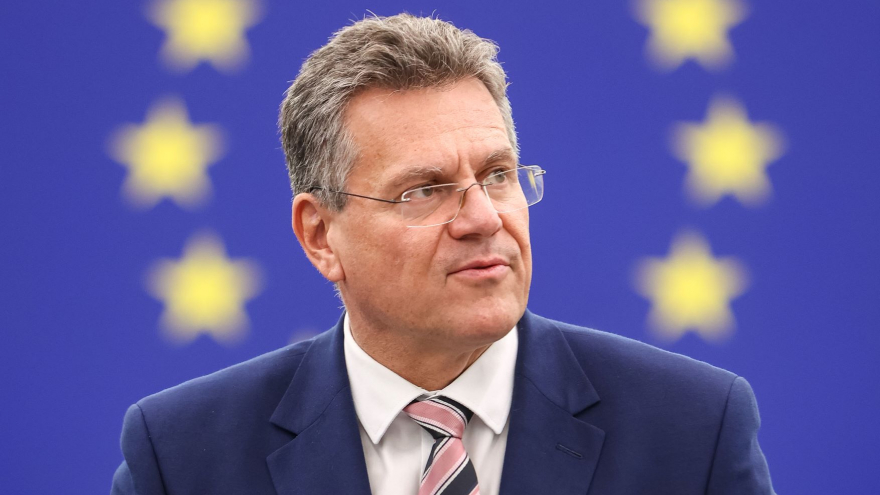 Wiceprzewodniczący KE odpowiedzialny za Zielony Ład Maroš Šefčovič;  fot. © European Union 2023 - Source : EP