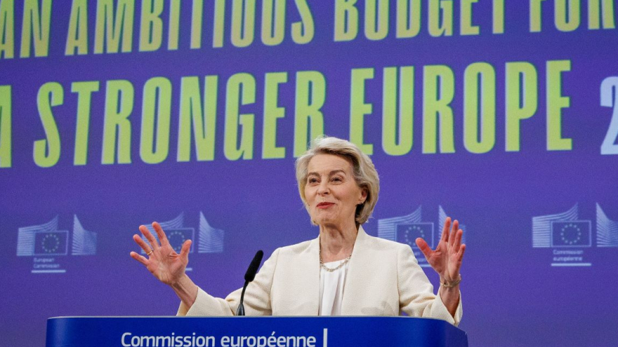 Przewodnicząca Komisji Europejskiej Ursula von der Leyen; fot. PAP/EPA