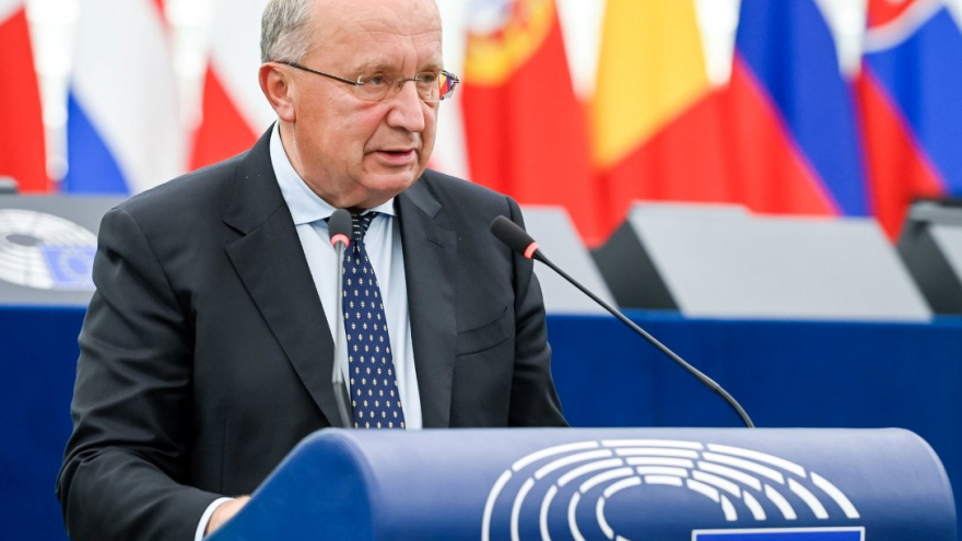 Komisarz UE ds. obrony Andrius Kubilius; fot. © European Union 2025 - Source : EP